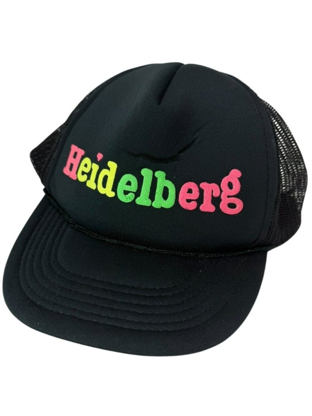Vintage Heidelberg Neon Snapback Hat Cap Mesh Trucker College Beer Germany Bar